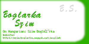 boglarka szim business card